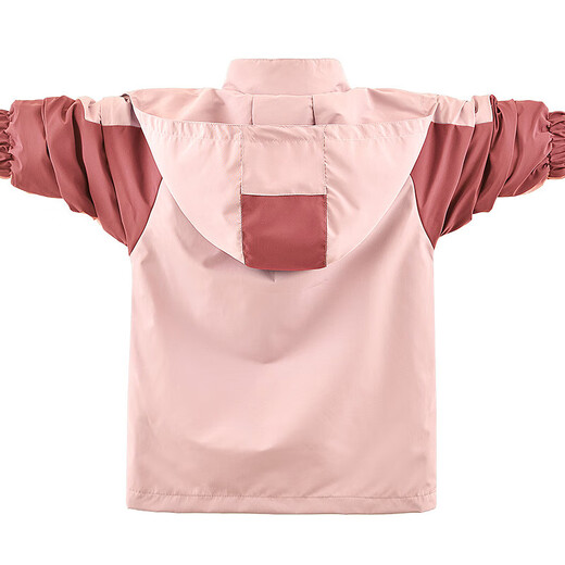 Duomi fairy tale girls' spring, autumn and winter new fashion children's detachable windbreaker plus velvet cartoon color matching three-in-one guarantee 160 purple