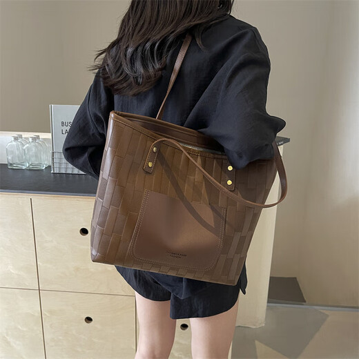 Retro exquisite Arbeit Pendlertasche für Damen 2025 Neue grenzüberschreitende Mode große Kapazität Student One-Shoulder 6627 Beige-White gepaart mit Khaki