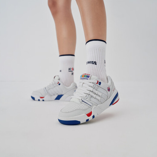 Kswiss [Même style pour le spectacle] Chaussures sportives pour hommes et chaussures pour femmes chaussures à bas à haut décontractées en cuir rétro SI-18 SLAM 8381 9275-202 Asparagus blanc / pur noir et le même style des femmes 37 est petite, recommandée pour prendre une taille plus grande