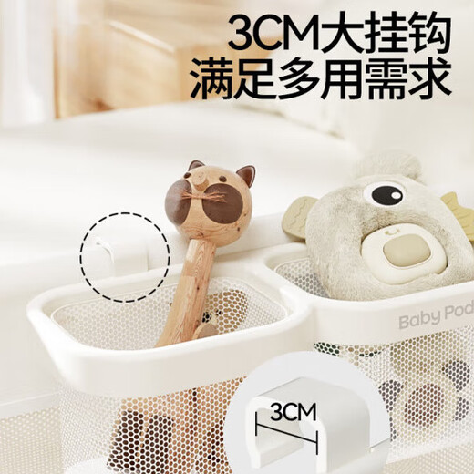 Sawang Deutsche Babypods Crib Head Hang -Bag Neugeborene Lieferungen Baby Windeln Tischlager hängende Korbmakel Multifunktional Windeln Tisch Hängende Korb 56*16*19cm