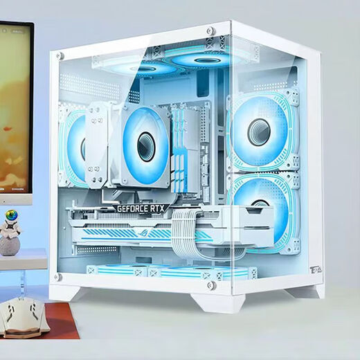 GIGABYTE Huntkey Great Wall Desktop-Hauptgehäuse 240 360 wassergekühltes Gehäuse Hundred Yuan Gehäuse Glasseite transparent/Meerblick-Raumgehäuse/tragbares Gehäuse Huntkey S900 Meeresblick-Raumgehäuse Schwarz