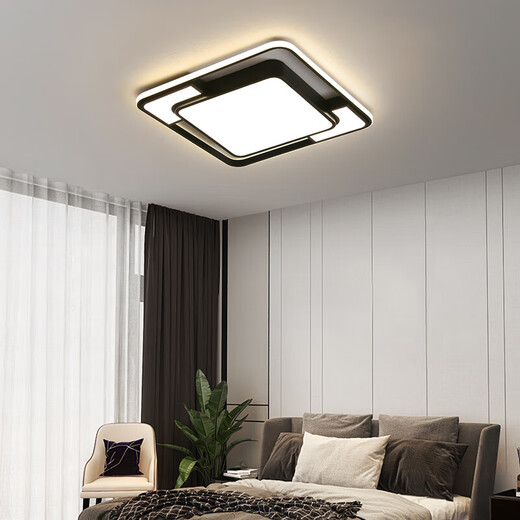 Opudakochi Deckenlampe Wohnzimmer Guangdong Zhongshan Schlafzimmer Wohnzimmer Deckenlampe moderne einfache Studiengang Balkon Lampe Neue Stil 9215 Aromatische Form 50 cm schwarz drei Farben
