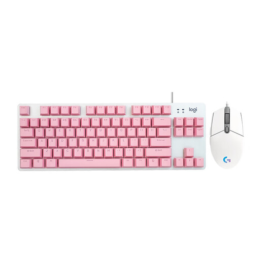 Logitech K835 + Key Cap + G102 Connexion câblée 84-Key Wired Connexion E-Sports Game Keyboard Mechanical Keyboard Keys Keys and Mouse Set K835 + Cherry Blossom Key Cap + G102 Seconde génération Blanc Blanc Blue Arbre bleu blanc