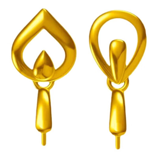 Pure 18K gold buckle head, thickened universal melon seed clip buckle, jade pendant buckle, necklace pendant, jade pendant buckle head accessory, 18K rose gold, make money on the 8th