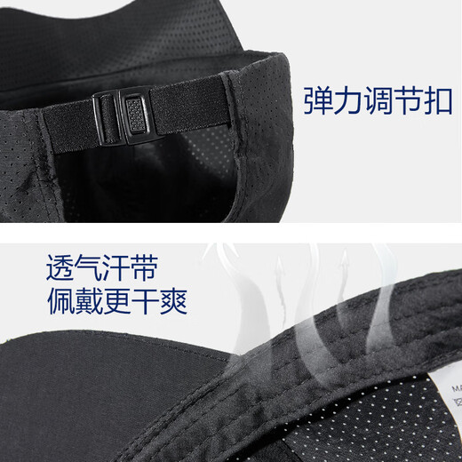 Woodpecker Hat Men's Summer Quick-Drying Breathable Mesh Big Head Baseball Cap Soft Top Peaked Cap Outdoor Fishing Thin Hat Black L Regular Size (56-59C)