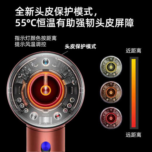 Dyson's new genuine HD16 hair dryer Supersonic hair dryer negative ion imported mountain cherry powder gift box overseas version (comes with a 3-year warranty conversion plug)