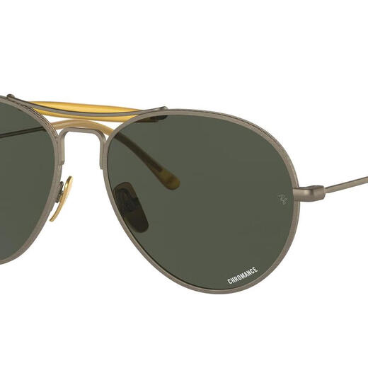 雷朋（RayBan）太阳镜 轻质舒适时尚潮流男女同款金属框飞行员墨镜 RB8063 9207P1 Demi Gloss Antique 55-16-140