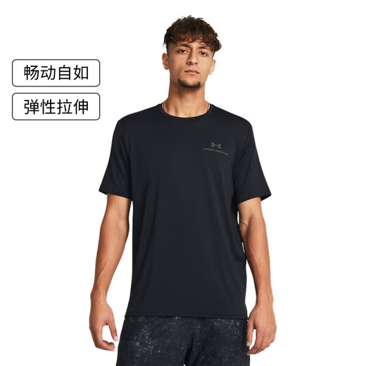 安德玛（UNDERARMOUR）春夏Vanish男子训练运动短袖T恤1383973 黑色001 2XL
