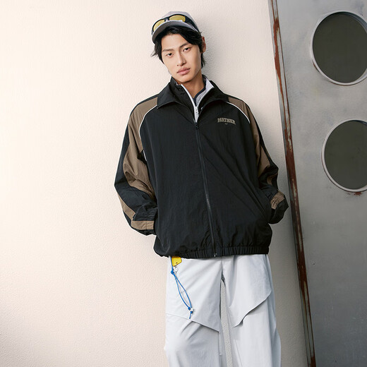 361 Jacket Men's Autumn New Stand Collar Sports and Leisure Trendy Velvet Cardigan Jacket Top 652539607-3