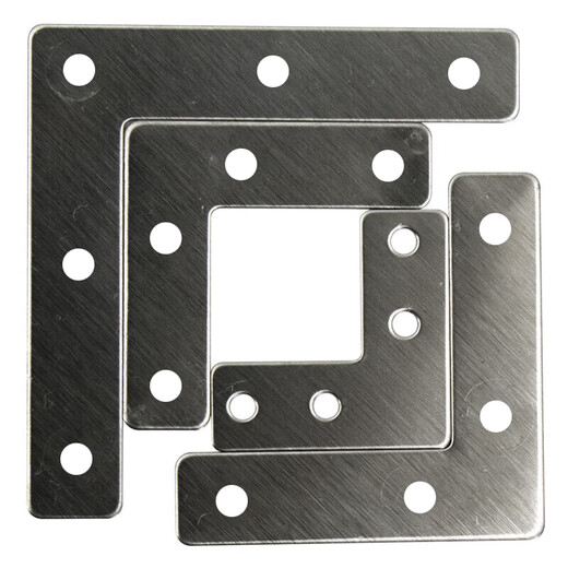 Masfor thickened stainless steel corner code thickened right-angle corner code fixed bracket round edge L-shaped 60*60mm (10 pieces)