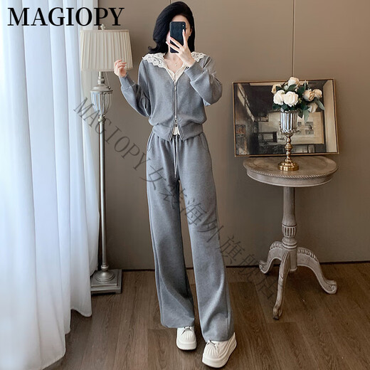 Magiopy International Luxury High-End-Marke Light French Style Casual Mode-Modeanzug für Frauen 2025 Spring Mode modisch altersreduzierende schwarze Jacke, schwarze zweiteilige Sets (100jin [Jin Equals Equals])