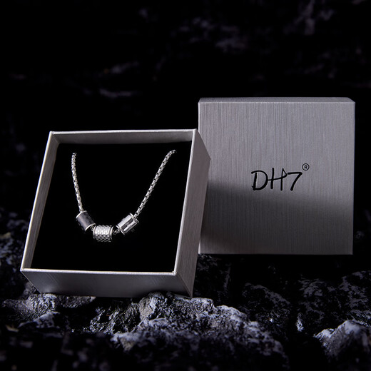 YIBIY2025 latest small waist transfer bead necklace men's trendy high-end pendant men's 520 gift three-circle necklace chain length 55+5cm