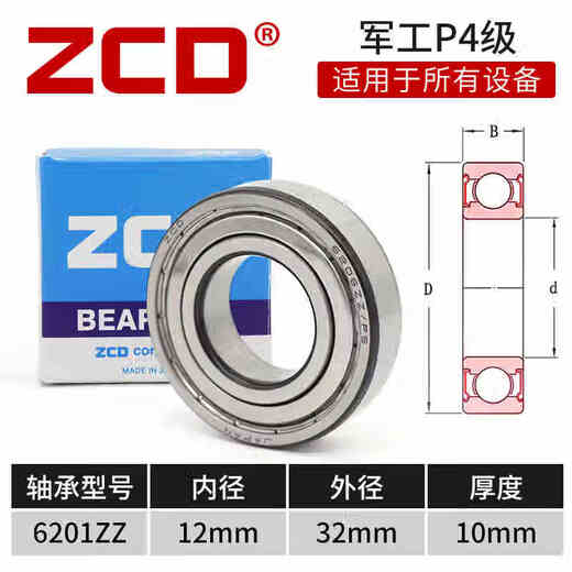 ZLZ高速电机轴承6200 6201 6202 6203 6204 6205 6206 6207 ZZ RS 6210铁盖 进口航空品质P2级