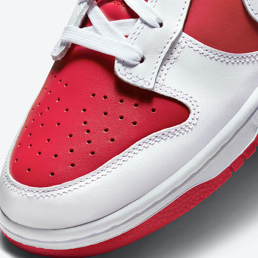 Nike (Nike) [trendy] Herrenschuhe Dunk Low Retro Low Top Reversing White und Rot-Slip, Wear-Resistant Lightweight Casual Board Schuhe DD1391-600 40