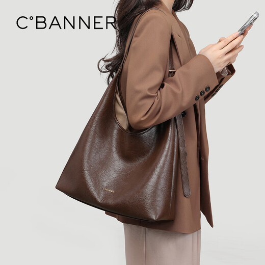 Qianbaidu Cbanner Cowhide Bag Сумка для женской сумки с большой емкостью одно плечо.