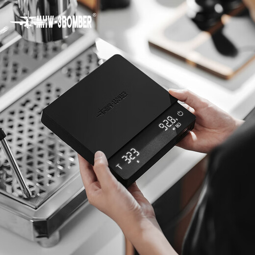 MHW-3BOMBER Bomber Little Rubik's Cube 30ProMax Coffee Electronic Scale Flow Rate Monitoring Weighing Timer Little Rubik's Cube 3.0 Set A-Black