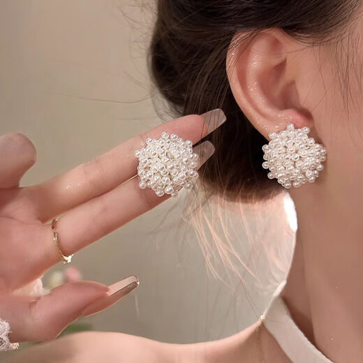Fan Shengyu Pearl Flower Earrings High-end French Style Earrings 2025 New Hot Style Earrings Chinese Valentine's Day Gift Pearl Flower Earrings
