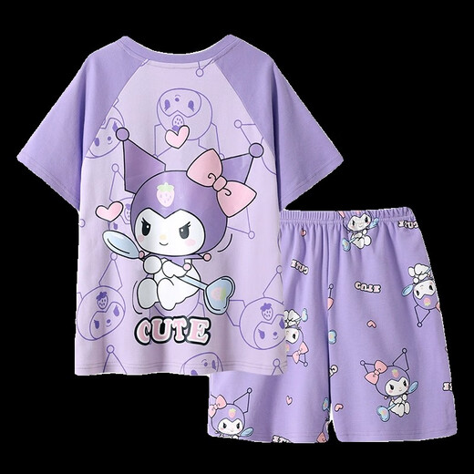 Kuzhang (Kuzhang) Kulomi Kinderpyjamas Sommermädchen reine Baumwolle kurzärmelige dünne Prinzessin -Stil -Mädchen können Hauskleidung Anzug CGM30135 Little Beaver 125 14 Code Referenz ist -13555jin [Jin gleich 0,5 kg]