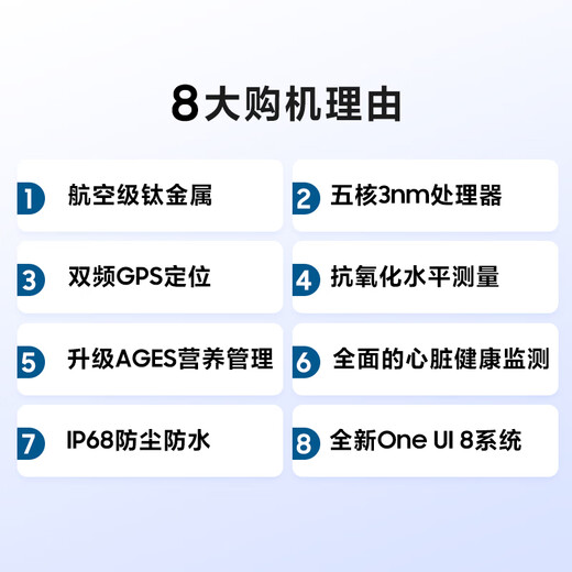 Samsung Samsung National Subsidy Watch Ultra (2025 Model) eSIM Smart Watch/Sports Watch/Adapted to Samsung Tri-fold 47mm Titanium Platinum Silver