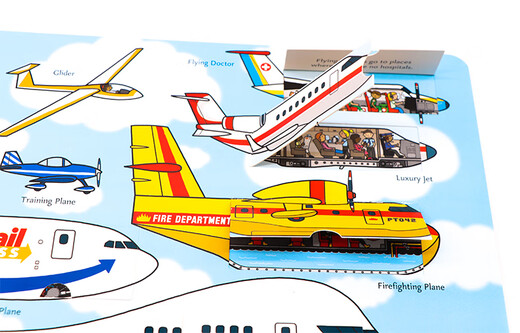 Playtown Series Airport Flip Book Airporta Lift-the-Lap English Original Bilderbuch Kinder Flughafen Flugzeug Popular Science Cardboard Buch Spaß Transport Aufklärung Kognition Englisch Word Lernen