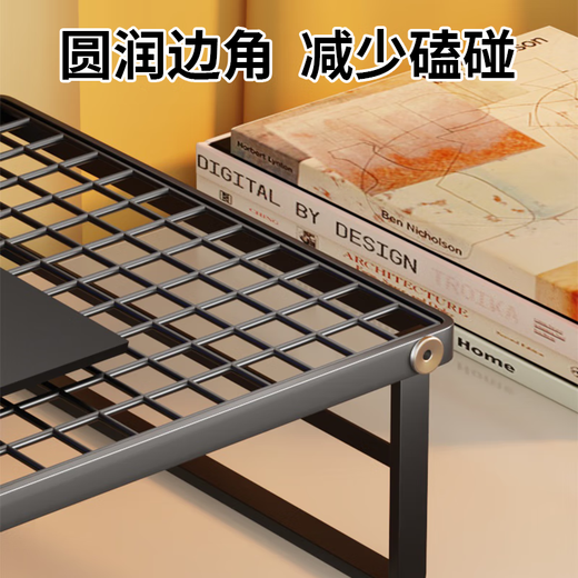 Wang Xingheyue Support d'ordinateur portable Base de refroidissement Support de gril de barbecue Support de table élévatrice de bureau à domicile Support de bureau suspendu Dortoir Table élévatrice Support de support de refroidissement en fer Noir Moyenne Grande Taille Luxe Pliable 13-15,6 pouces pour ordinateur portable