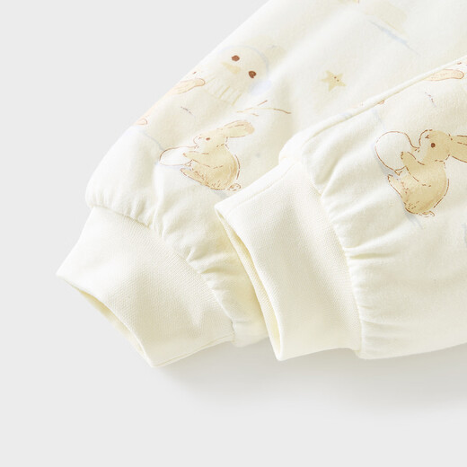 童泰（TONGTAI）宝宝套装秋冬纯棉夹棉婴儿衣服内衣男女童加厚上衣裤子黄色110cm