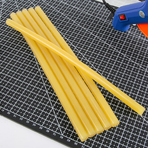 Wen Yijia environmentally friendly high viscosity transparent white hot melt glue stick 7/11mm hot melt gun yellow glue strip whole box glue stick hot 7*200 high viscosity transparent net weight 12 kg