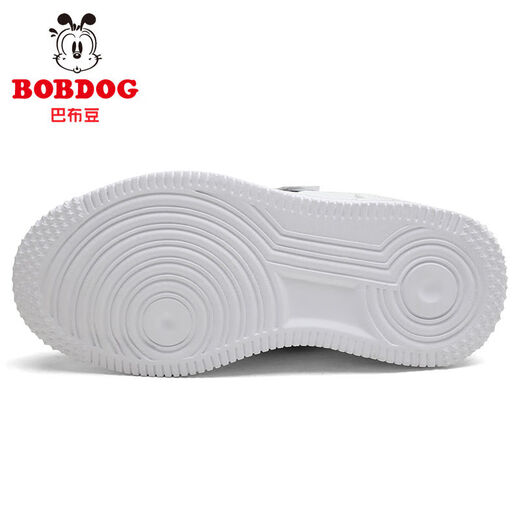 Babudou (BOBDOG) genuine leather children's shoes for boys and girls spring and autumn shoes for sports shoes for students white board shoes for children white shoes 6626 full genuine leather 27 shoes length 16.8cm