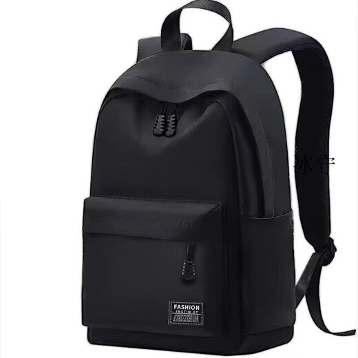 Zhizhou 2023 new high-looking backpack for men, simple and versatile, casual, large-capacity, student schoolbag, computer, black (ordinary style), non-rechargeable