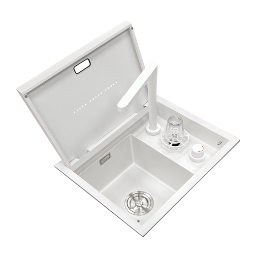 
Kezhitu Bar Balcony Invisible Small Sink Cup Washer Single Sink Vegetable Basin West Kitchen Middle Island Table Mini Small Washer Basin 4839B Damping Cup Washer Sink