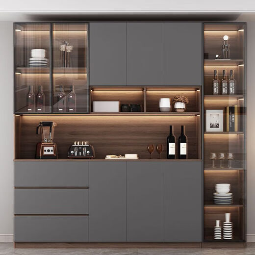 Yu Mengxindi sideboard integrated with high wall cabinets, light luxury home living room wine cabinets, dining room tea cabinets, kitchen storage sideboards, style 15280 long delivery to home + installation
