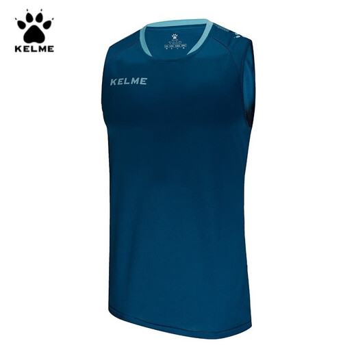 KELME /卡尔美足球训练背心男士定制运动跑步球衣3891061 工业蓝浅蓝 XL