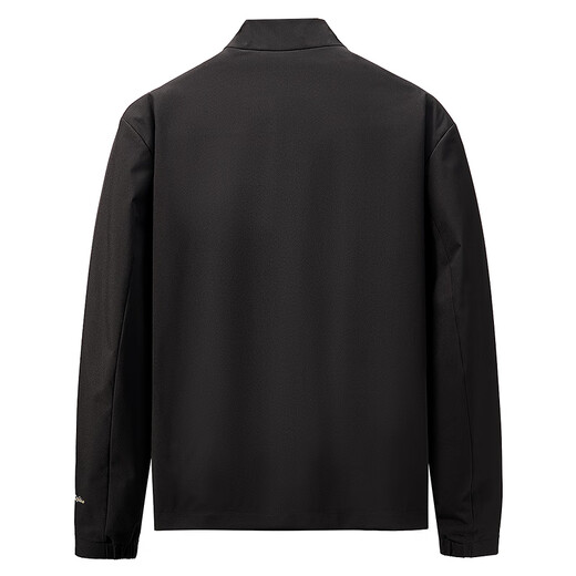 Dances with Wolves Level 4 Waterproof Exquisite Lined Stand Collar Jacket Men's Light Business Commuting Casual Jacket 001 Black L