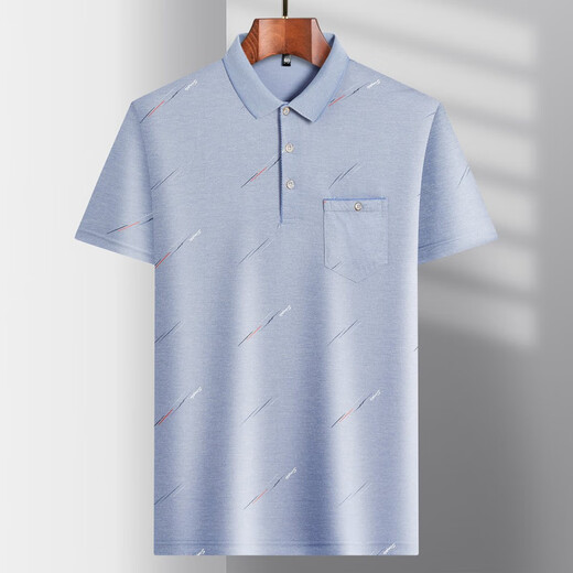 Uniqkuku [mismo estilo en el centro comercial] Camiseta de manga corta de seda de seda de helado de papá para camiseta casual de hombres de mediana edad para polo de mediana edad y anciana