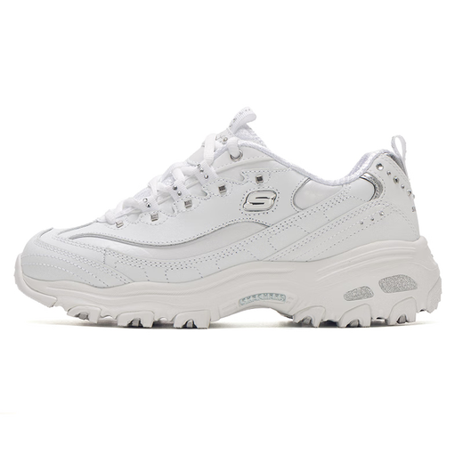 
Skechers women's shoes Spring and Autumn 2025 new thick-soled height-enhancing daddy shoes retro generation panda shoes versatile fashion white shoes 11979-WSL/white 35