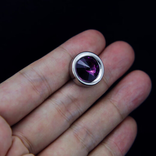Cijia Brooch Men's Brooch Brooch Color Blue Purple Purple Pink Multiple Color Artificial Crystal Collar Pin Suit Brooch Collar Bouton XZ07 Fantasy Crystal Brooch + Couffle Link Set