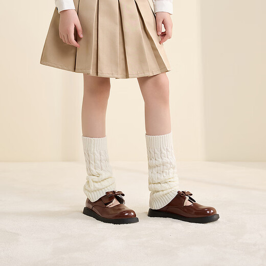 Bala BalaOne Children's Socks Autumn and Winter Girls' Socks Sets for Medium and Large Children Containing Wool Pile Socks Sets Twist White Tone 00311 7-9 Years Old 140cm