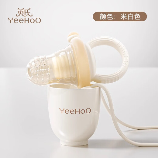 YEEHOO YEEHOO Baby Fruit Teether for 6 months and above, Fruit Teether Baby Teething Artifact, Teether Bag, Anti-lost Rope, 1 Pack