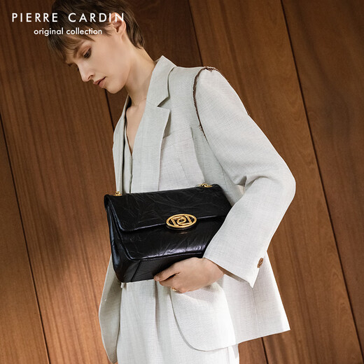 Pier Cardin's hand-grabbing patterned head-layer cowhide bag one-shoulder crossbody bag women's 2025 women's bag Teacher's Day gift