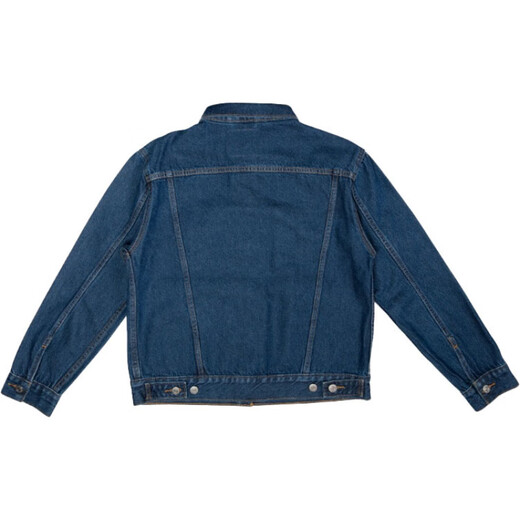 李维斯（Levi's）简约翻领长袖牛仔外套 女款 蓝色 蓝色 XS