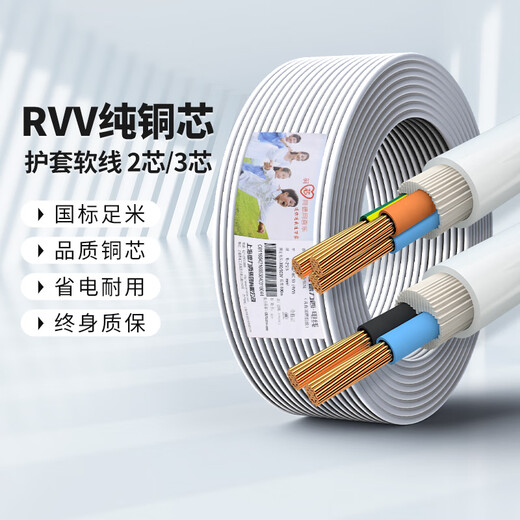 德力西德力西 电源线家用电缆23芯15254平方 需要10米散剪可联系客服