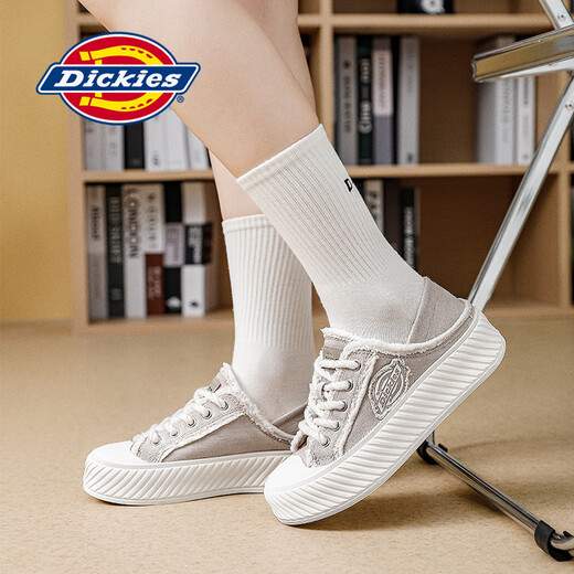 Dickies Canvas Shoes для женщин 2025 Новая летняя ботинка с двумя одеждами с полуприцеп.