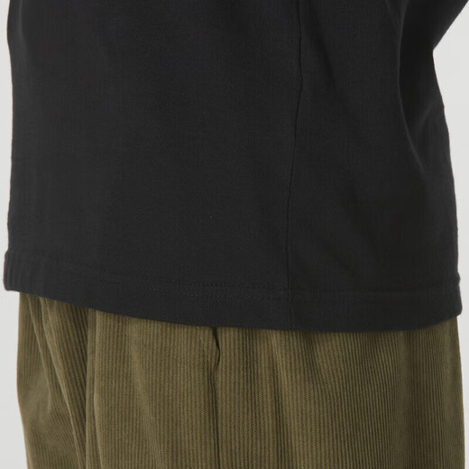 Adidas Clover Men's Top 2025 Spring Nouvelle mode T-shirt à manches longues décontractées en noir et blanc