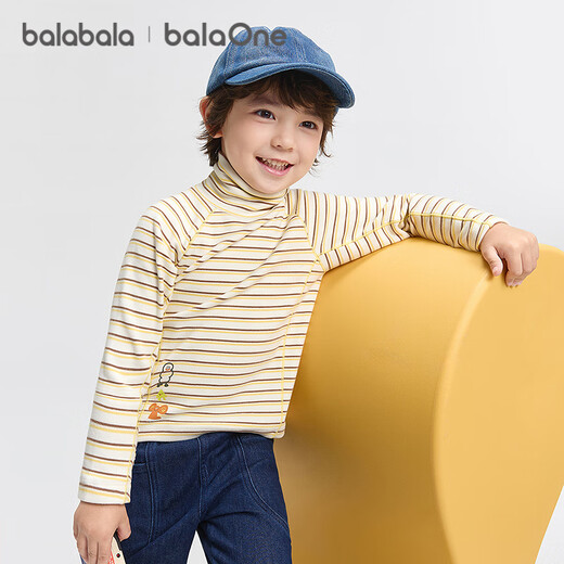 Bala BalaOne children's clothing children's long-sleeved T-shirt boys and girls 2025 winter bottoming shirt fever 208425100201