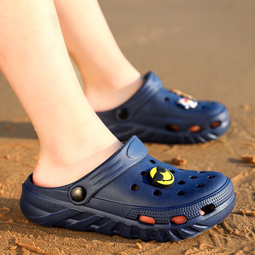 Huili Cross Hole Shoes Boys Summer Style sin deslizamiento al aire libre zapatos de playa Zapatos para niños zapatillas para niños Bolsa suave de la suela