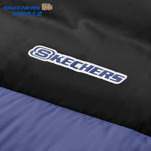 Skechers Skechers children's down jacket autumn and winter boys and girls jacket down vest L424K080/L425K029 marlin blue/030T 130 cm