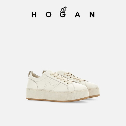 HOGAN【TC】女鞋H-Wrap系列H681船鞋厚底鞋休闲鞋 乳白色 37