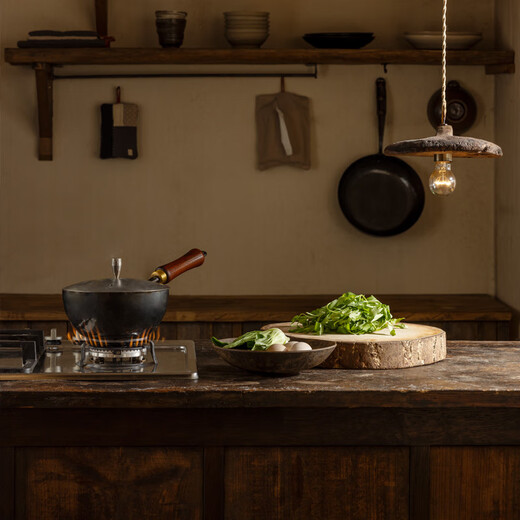 Tiewa Commune milk pot, baby food supplement pot, iron pot, uncoated Xueping small milk pot, non-stick pan, frying and cooking all in one, small milk pot 20cm