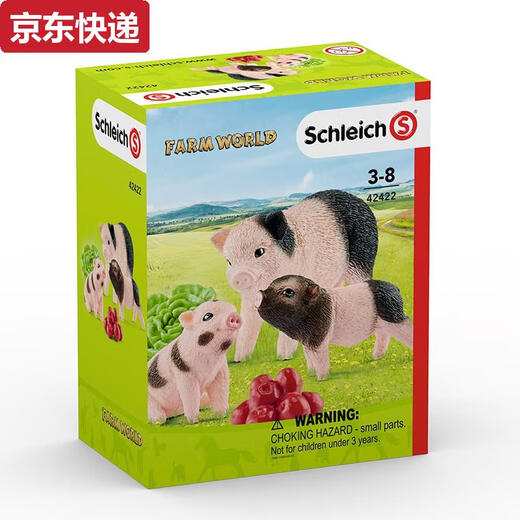 Schleichs alemanes simuladas Model de la granja de la granja aves de corral, ganado, animales pequeños, gallinas, granjeros masculinos, lechones en pie 13783