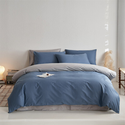 Nanjiren quilt core + pure cotton four-piece set + pillow core spring, autumn and winter student dormitory bedding complete set of six-eight-piece bedding set B013 Gentleman Gray 200*230cm 8Jin Jin equals 0.5 kg Nanjiren quilt core + pure cotton four-piece set + pillow core spring, autumn and winter student dormitory bedding complete set of six-eight-piece bedding set B013 Gentleman Gray 200*230cm 8Jin Jin equals 0.5 kg